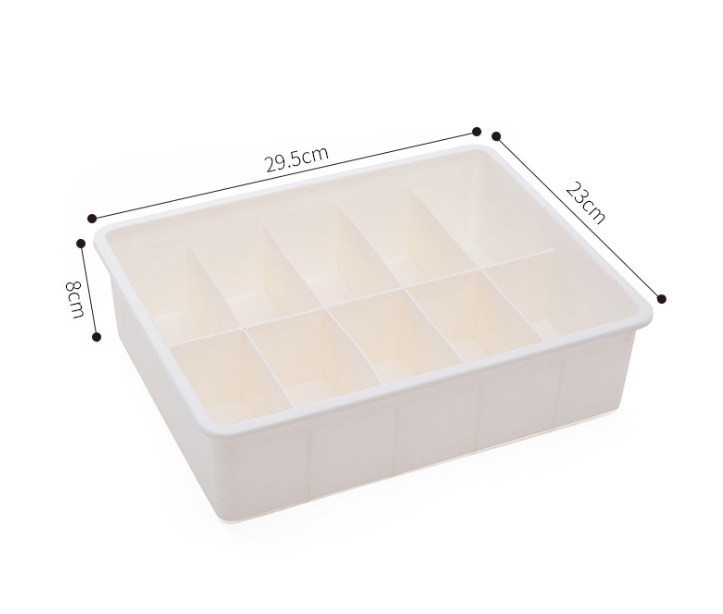 Creative multi-grid household plastic covered underwear drawer finishing box bra underwear socks storage finishing box - Minihomy