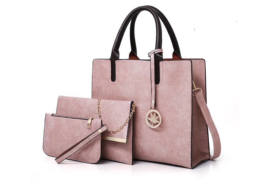 PU Leather Solid Color Handbag Shoulder Bags