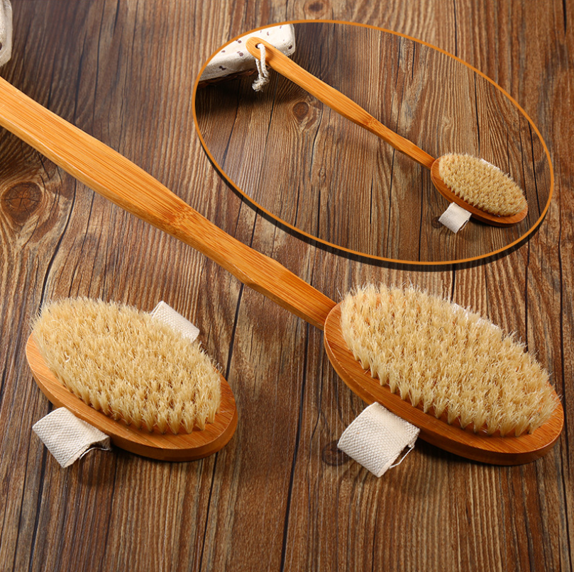 Bamboo Removable Bath Brush - Minihomy