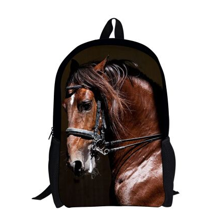 Student shoulder bag pony custom pattern bag 3D simulation animal backpack offload can be printed logo bag