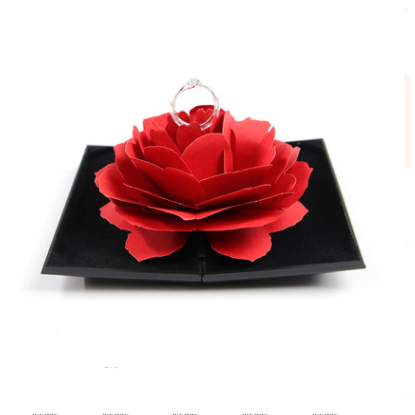 Rotating rose ring box