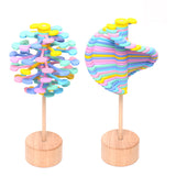 Solid Wooden Rotating Lollipop Fischer Series Creative Ornaments Decompression Toys Decompression Artifact Gyro - Minihomy