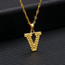 26 letters gold-plated pendant necklace - Minihomy