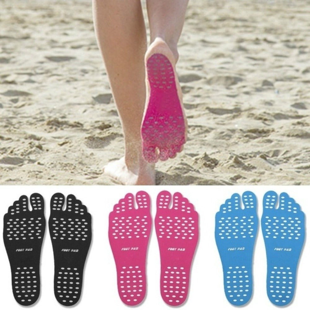 Beach Shoe Invisible Sticker Adhesive Beach Insoles Beach Pads SolesElastic Flexible Pool Barefoot Anti-slip Pads Men Women - Minihomy