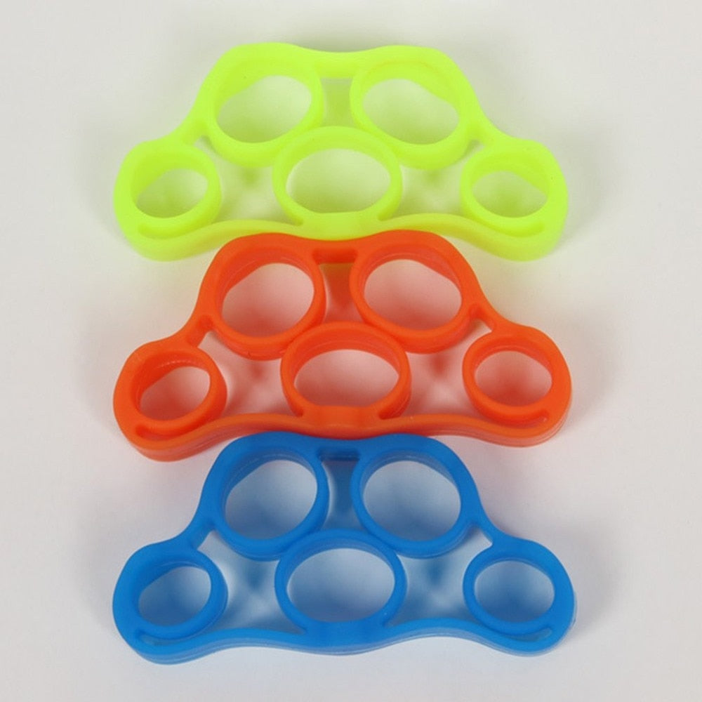 Silicone Finger Trainer Hand Gripper Resistance Bands Fitness - Minihomy