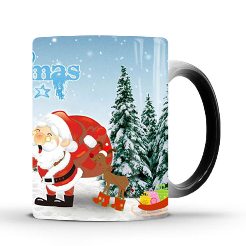 Merry Christmas Magic Mug Temperature Color Changing Mugs Heat Sensitive Cup Coffee Tea Milk Mug Novelty Gifts for Kids - Minihomy