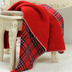 Red Plaid Sofa Blanket Office Lunch Break Cover Leg Cover Blanket