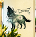 Wolf Moon Wall Stickers PVC Material DIY Forest Tree Branch Birds Wall Poster for Kids Rooms Decoration Mural Art