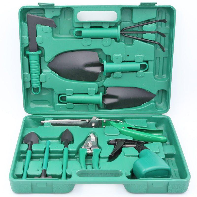 Ten-piece gardening tool set with Carrying Case Gardening Tools Kit