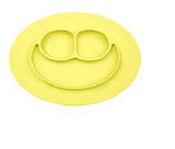 Children's meal pad with silicone smiling face plate