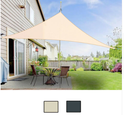 Outdoor triangle canopy rain landscape sunshade