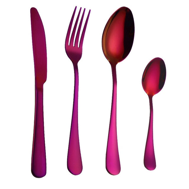 Four-piece portable cutlery set