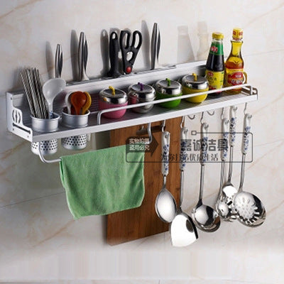 Kitchen multifunctional kitchen utensils, chopsticks, kitchen and toilet articles, space aluminum tool wall hanger - Minihomy