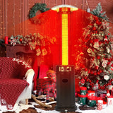 Patio Heater 42,000 BTU Pyrami-d Flame Outdoor Heater Propane Heater With Wheel