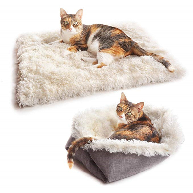 2 in 1 Pet Mattress Nest Convertible Pad Plush Mattress - Minihomy