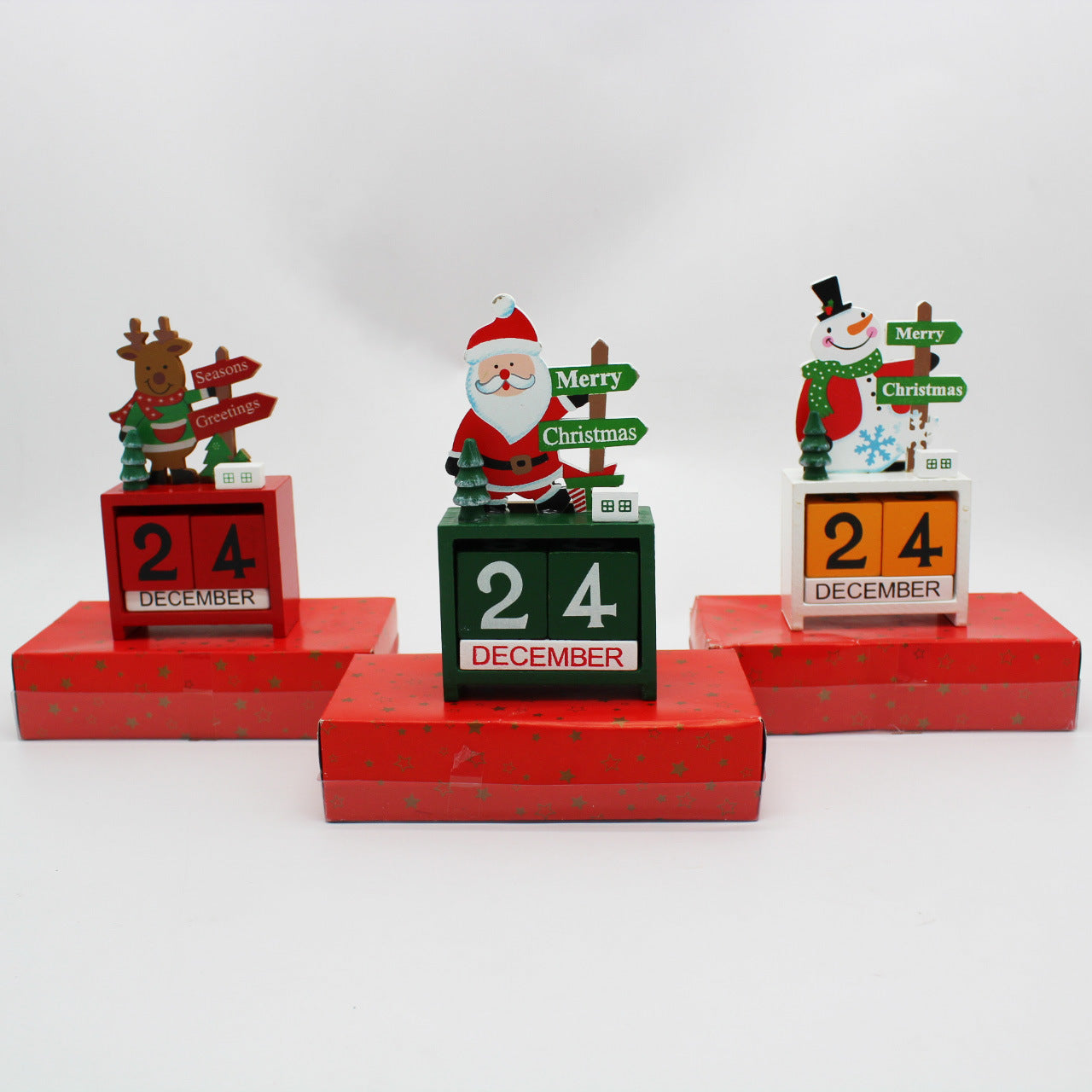 Christmas wooden calendar ornaments - Minihomy