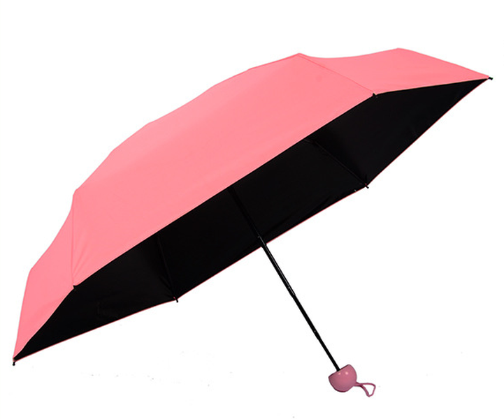 Creative 5 fold black plastic umbrella - Minihomy