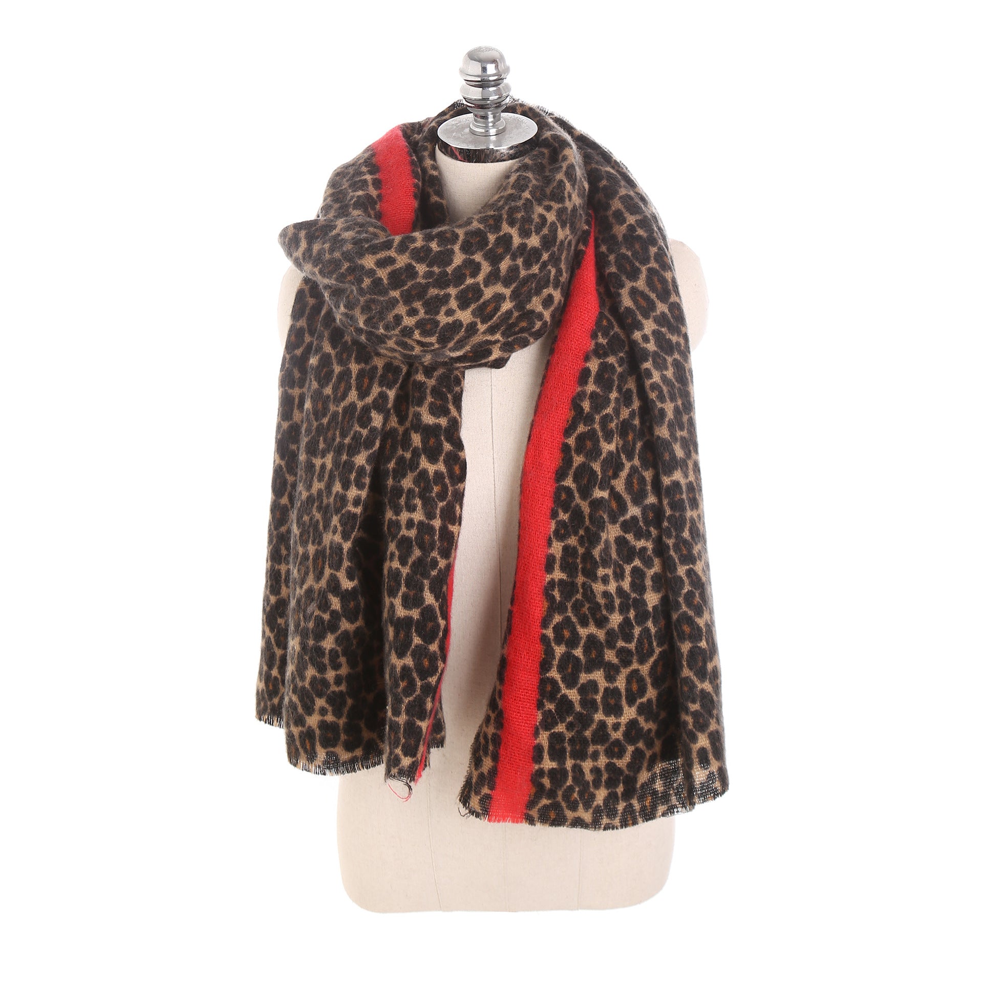 Leopard-Print Cashmere Women's Scarf Shawl: Unleash Your Wild Elegance