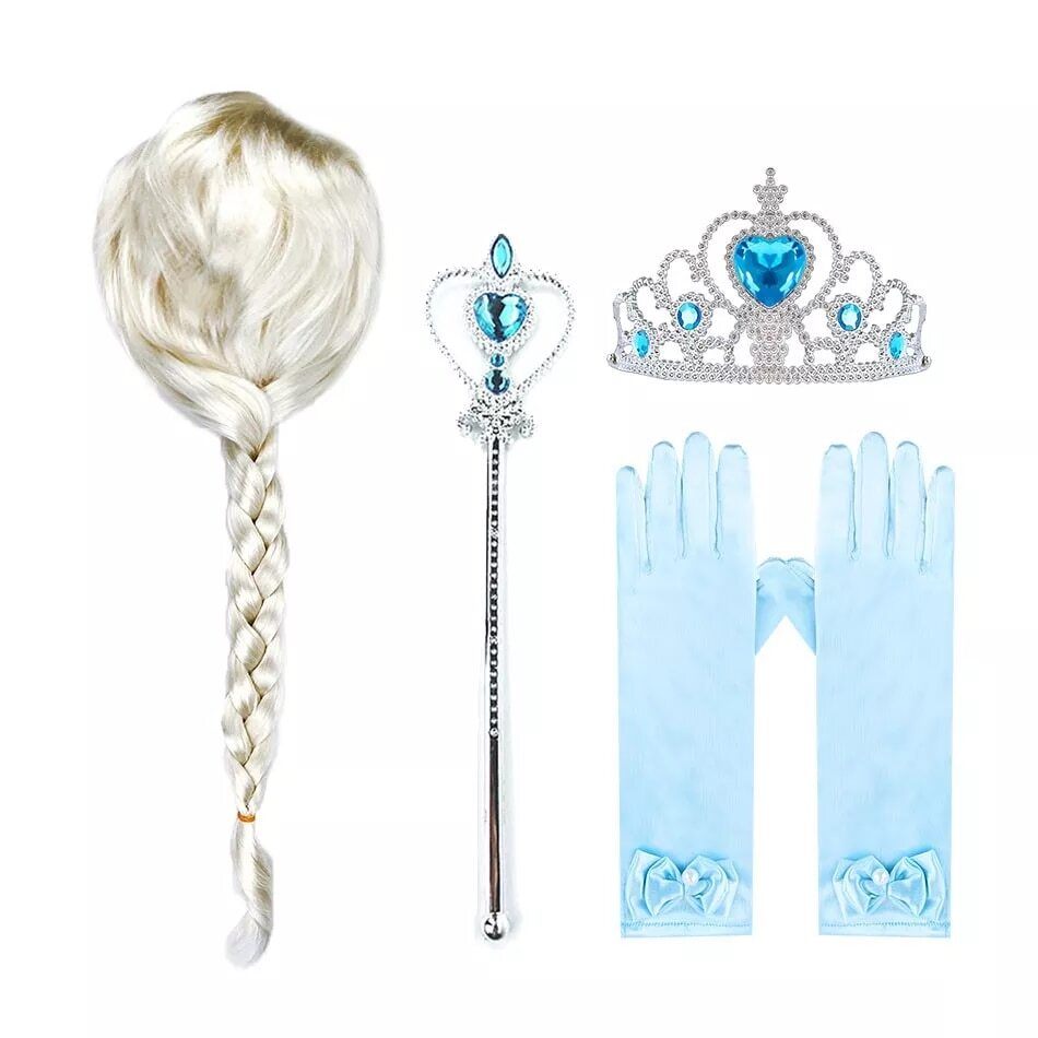 Color: Anna Wig - Girls Elsa Wig Kids Cosplay Snow Queen 2 Elza Anna Braid Hair Children Carnival Halloween Birthday Princess Party Accessories