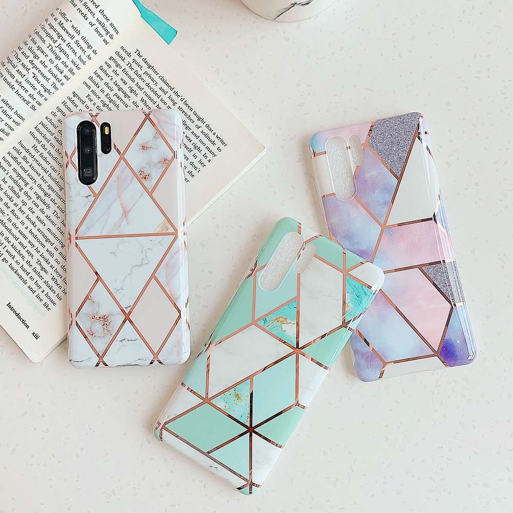 Electroplated marble mobile phone case - Minihomy