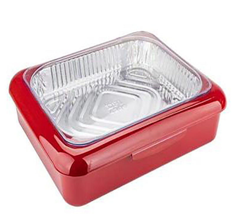 Plastic tin foil crisper tray 2 IN 1 Foil Pan Baking Carrie - Minihomy