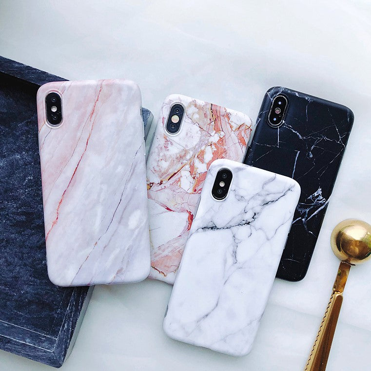 Compatible with Apple, Luxury marble phone case for iPhone 7 case for iphone X 7 6 6S 8 Plus 6S case cover XR XS MXA silicon case - Minihomy