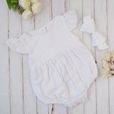 Baby Solid Cotton Ruffled Romper - Minihomy