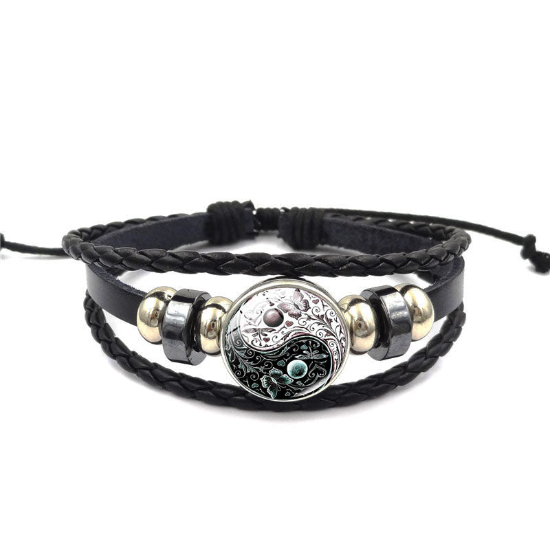 Multilayer Braided Bracelet Vintage Jewelry Mens