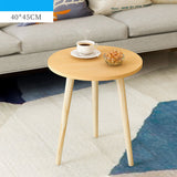 Creative Nordic Wood Low Round Coffee Table