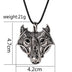 2021 Fashion Norse Vikings Pendant Necklace Norse Wolf Head Necklace Original Animal Jewelry Wolf Head hange - Minihomy