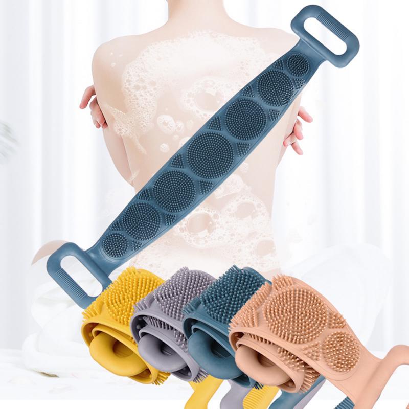 Long silicone bath towel bath rub back massage