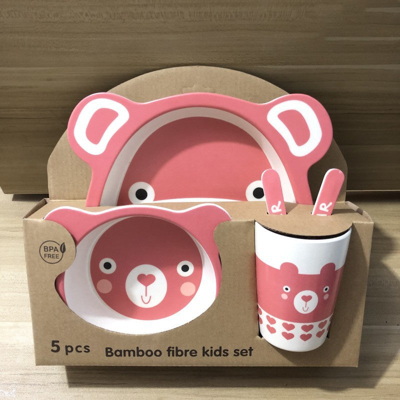 Bamboo fiber tableware children tableware