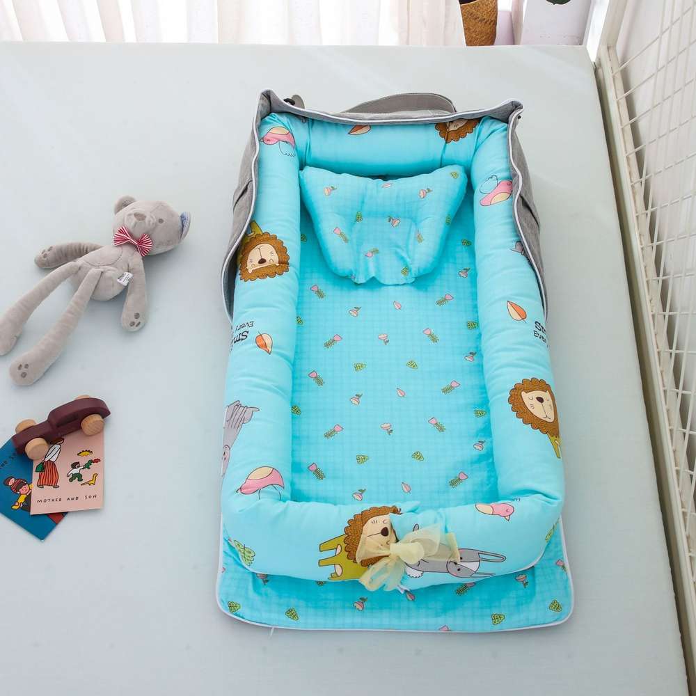 Cotton Portable Foldable Baby Bed - Breathable & Flexible - Multi-functional - Minihomy