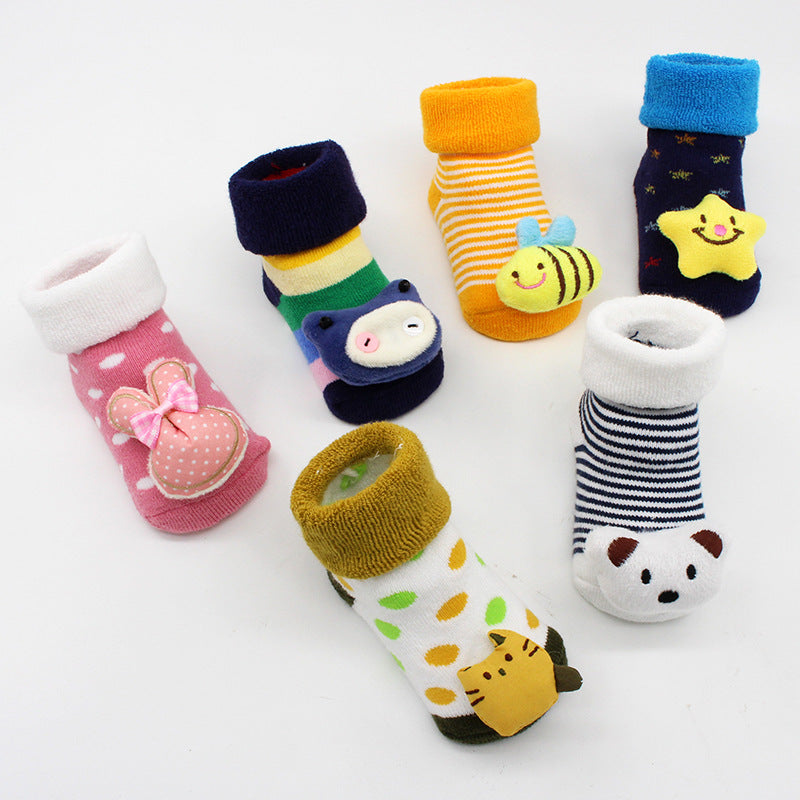 Stitching Doll Baby Floor Socks