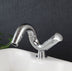 Turn the faucet for hot and cold water under counter basin