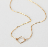 Square piece multi-layer necklace Metal hand-chain necklace