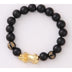 Obsidian 18K Gold Beads Bracelet Men Women - Minihomy