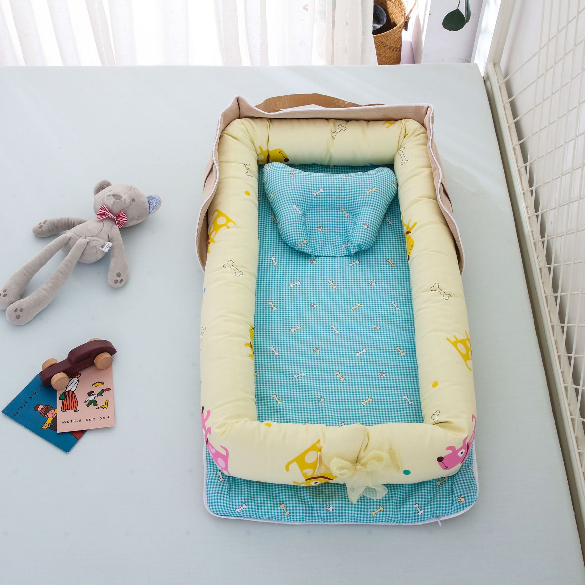 Cotton Portable Foldable Baby Bed - Breathable & Flexible - Multi-functional - Minihomy