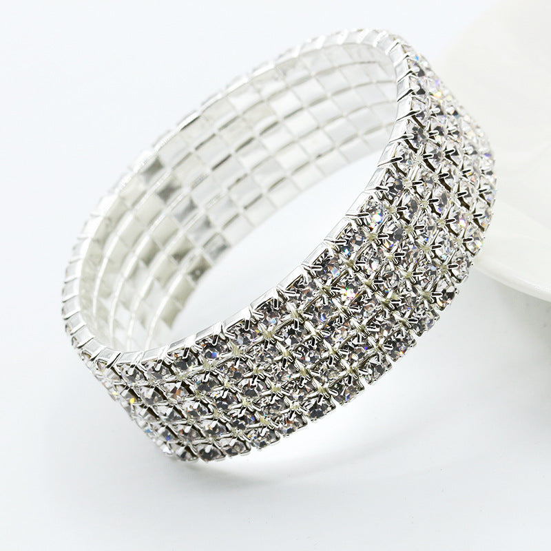 Full Diamond Single Row Elastic Bracelet - Minihomy