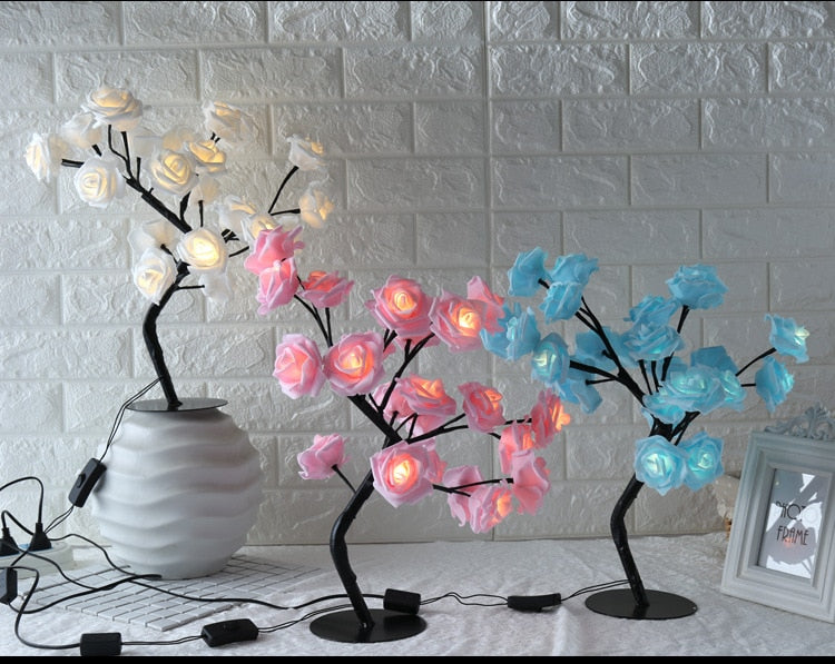 LED Tree Lamp Rose Small Tree Lamp - Minihomy