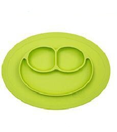 Children's meal pad with silicone smiling face plate