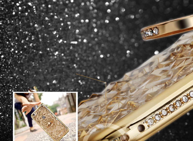 Compatible With Plating And Diamond Ring Phone Case