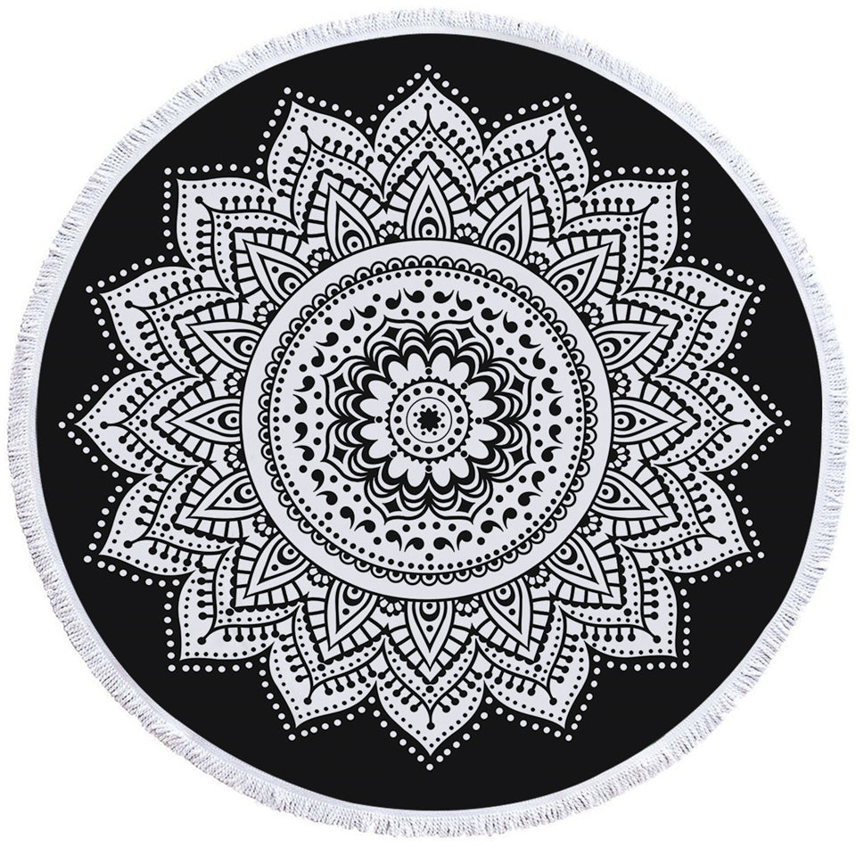 Round Printed Bath Towel Beach Towel Yoga Mat - Minihomy