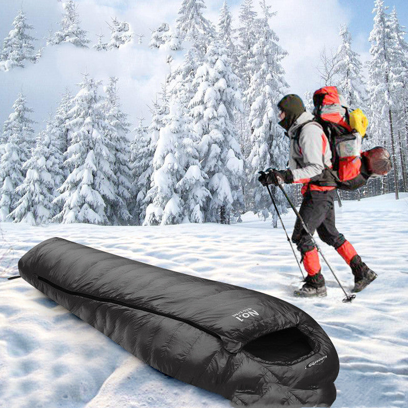 Winter Goose Down Mummy Down Cotton Sleeping Bag