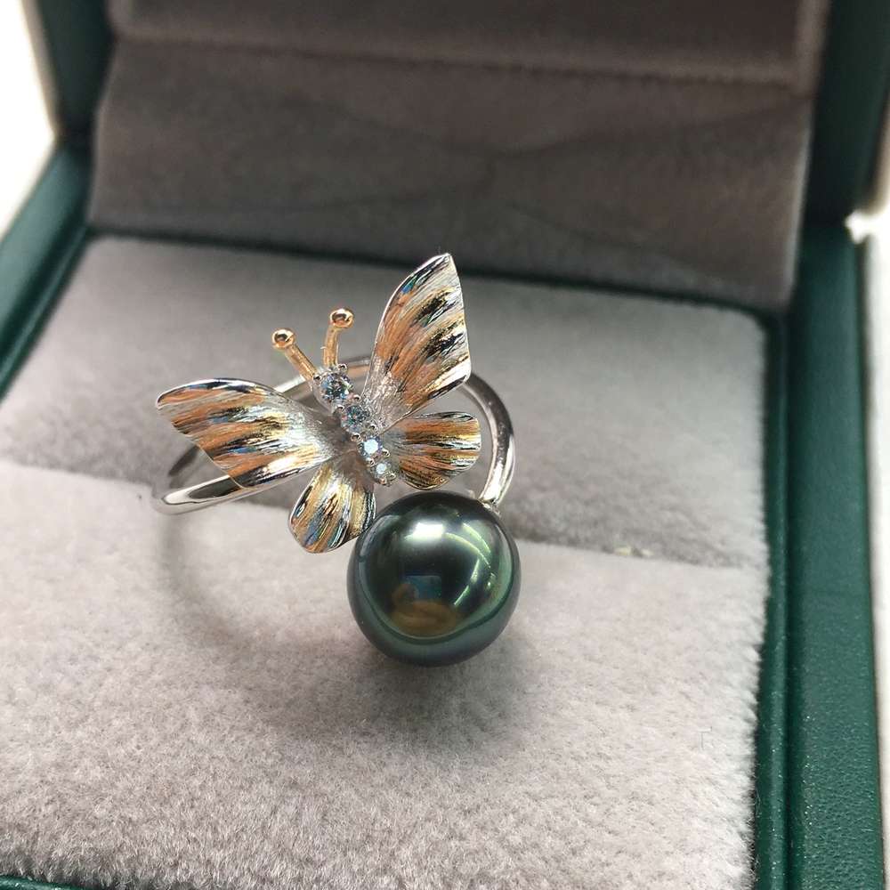 Black pearl ring - Minihomy