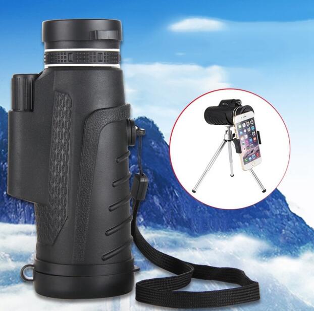 Compatible with Apple, High Quality 40X60 HD Zoom Telephoto Monocular Telescope With Clip + Tripod For Mobile Phone - Minihomy