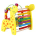 Wooden multi function deer knockout  calculation frame turn over plate rack three in one child early education puzzle toy