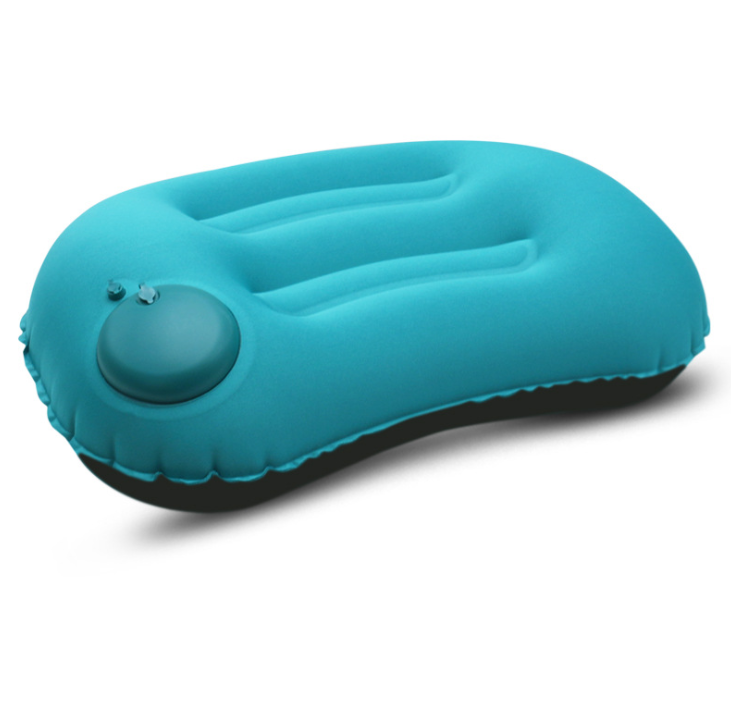 Inflatable pillow press  portable travel cushion