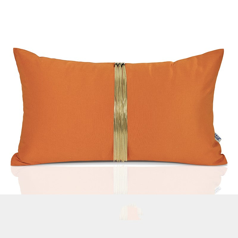 Tassel cushion lumbar pillow