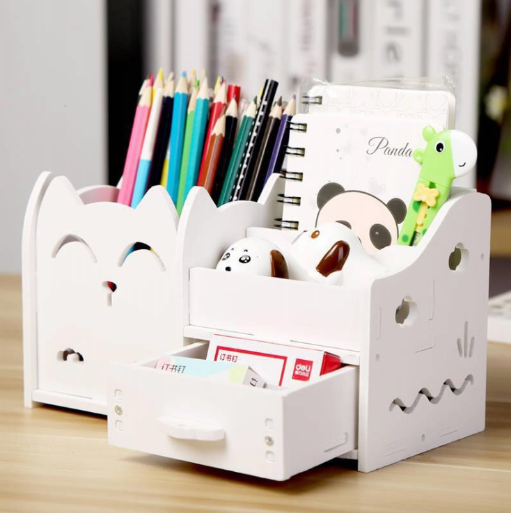 Multi-function pen holder creative desktop small storage box - Minihomy